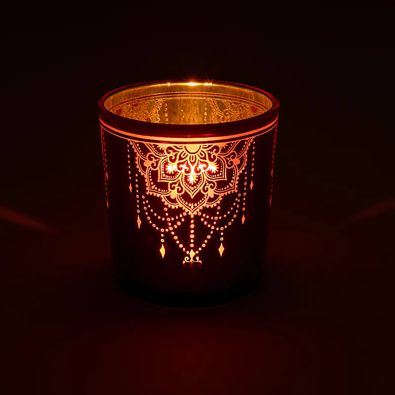 🕯️ Photophore Métallique Mandala – Ambiance de Paix & Harmonie