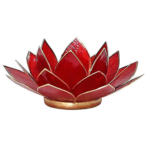 Eclairage Lotus 1° Chakra rouge & or ou argent