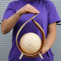 🌿 Lampe Naturelle en Noix de Coco – Artisanat Balinais