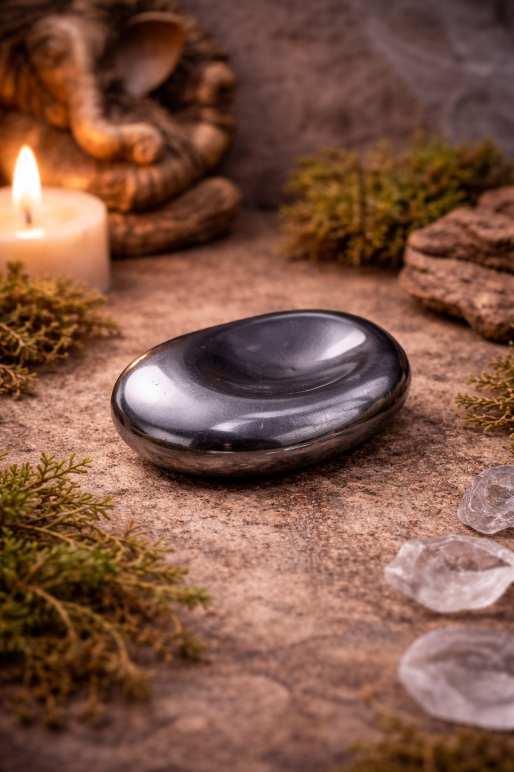 💎 Pierre de souci Hématite 🖤 – Ancrage, Force & Anti-stress