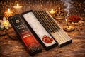 ❤️ Coffret Encens & Cristal d’Agate Rouge – Safran