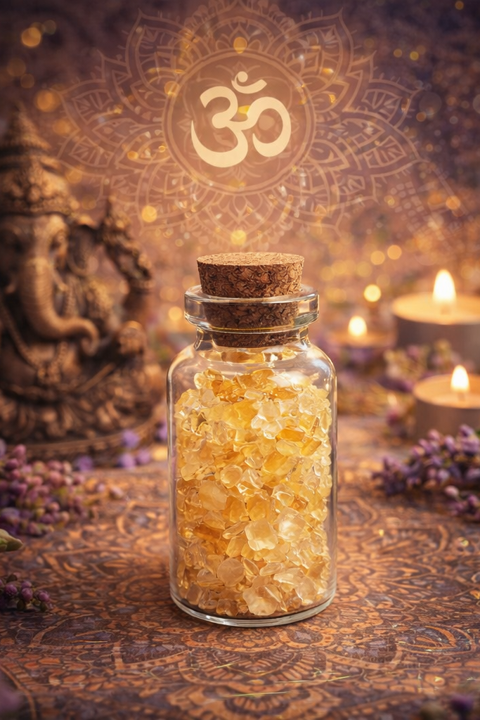🌞 Fiole d’Abondance – Chips de Citrine