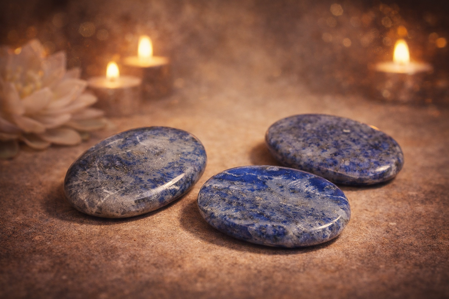 🌌 Pierres des Soucis Lapis Lazuli – Apaisement & Expression Intérieure 💙✨
