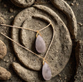 🔵 Pendentif Goutte Sautoir — Labradorite