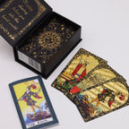 ✨ Tarot Doré “Let the Magic Begin” – Coffret Mystique 🌙 Jeu de 78 cartes – Édition luxe ✨ L’Instant Namasté – Herve