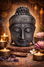 Tête de Bouddha Décoration d'Intérieur