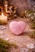 💎 Pierre de souci cœur Quartz Rose 💗 – Apaisement, Amour & Réconfort