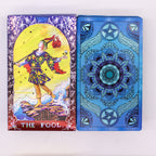 🌌 Tarot Mandala Bleu “Équilibre & Harmonie” – 78 Cartes + Livret ✨ Édition Blue Foil – L’Instant Namasté – Herve