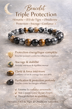 🛡️ Bracelet Triple Protection 8 mm