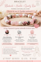 🌸  Équilibre Émotionnel Rhodonite • Howlite • Quartz Rose 🌸