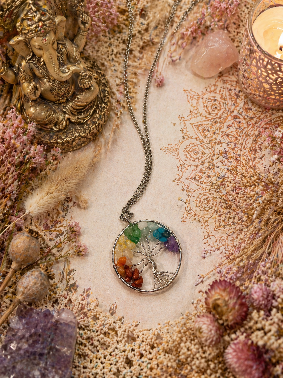 Pendentif Arbre de Vie Chakra Harmonie & Énergie 🌈