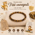 🐯 Bracelet enfant « Petit courageux » – Œil de tigre