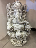 Statue Ganesh en pierre naturelle 63 cm – décoration zen spirituelle intérieur & jardin – L’Instant Namasté Herve Liège