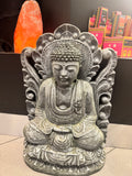 Statue Bouddha en pierre naturelle 53 cm – décoration zen spirituelle intérieur & jardin – L’Instant Namasté Herve Liège