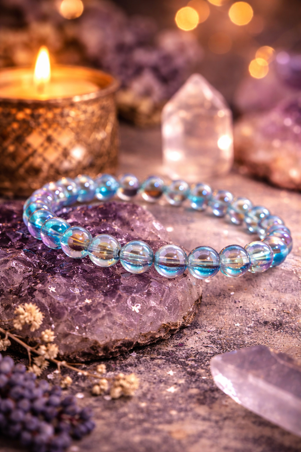 ✨ Bracelet Aqua Aura – Élévation & Énergie Céleste 💙🌟