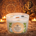 💙 Bougie “Guérison Spirituelle” – Lapis Lazuli & Agua Florida – 256g ✨ Apaisement • Clarté • Énergie positive – L’Instant Namasté