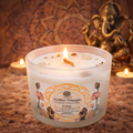 ✨ Bougie Golden Triangle Lotus – Harmonie & Élévation Spirituelle – 256g 🌸 Amour • Équilibre • Énergie positive – L’Instant Namasté