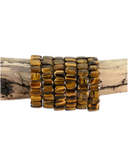 🐅 Bracelet Œil de Tigre Plat – Protection, Confiance & Énergie Solaire ✨