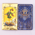 👁️ Tarot “Œil Mystique” – Blue &amp; Gold Foil – 78 Cartes + Livret  ✨ Intuition • Protection • Vision intérieure – L’Instant Namasté Herve