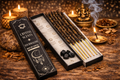 🖤 Coffret Encens & Cristal de Tourmaline – Bois de Santal