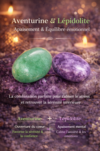 💚 Bracelet Aventurine & Lépidolite – Apaisement & Équilibre Émotionnel 🌙✨