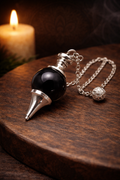 Pendule Séphoroton Obsidienne Noire – Vérité & Nettoyage Énergétique – L’Instant Namasté Herve Liège