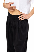 Pantalon Mixte Ample Soleil Jersey Noir Solyren