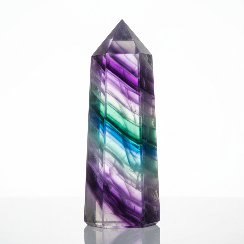 💎 Pointe polie Fluorine Rainbow AA – 70 à 100 g