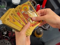 👁️ Tarot “Œil Mystique” – Blue &amp; Gold Foil – 78 Cartes + Livret  ✨ Intuition • Protection • Vision intérieure – L’Instant Namasté Herve