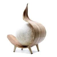 🌿 Lampe Naturelle en Noix de Coco – Artisanat Balinais