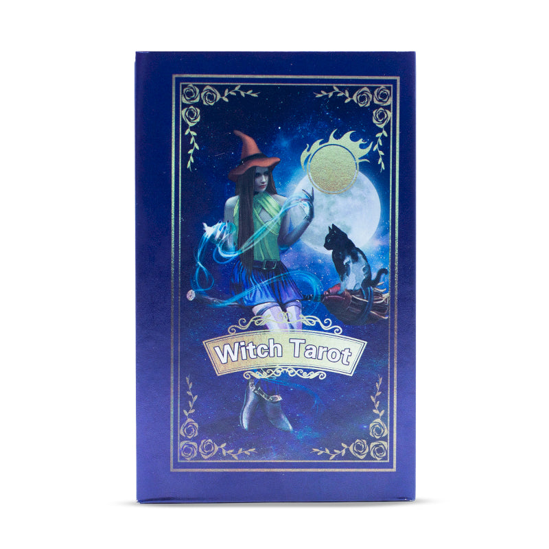 🧙‍♀️ Tarot “Sorcière Mystique” – Purple Foil – 78 Cartes + Livret ✨ Magie • Intuition • Rituel – L’Instant Namasté Herve