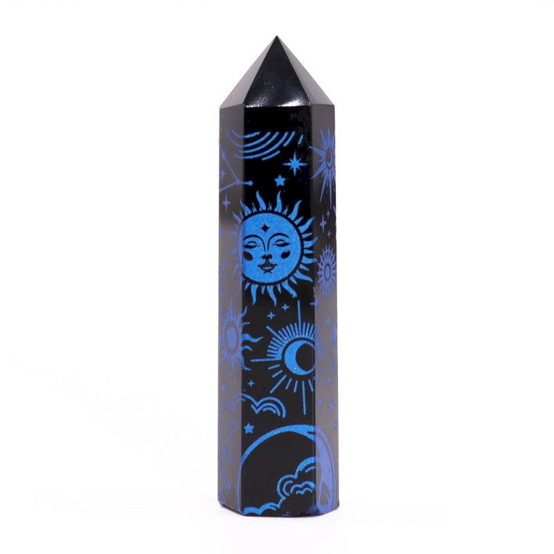 Tour d'obsidienne noire (60-70gr 9cm)