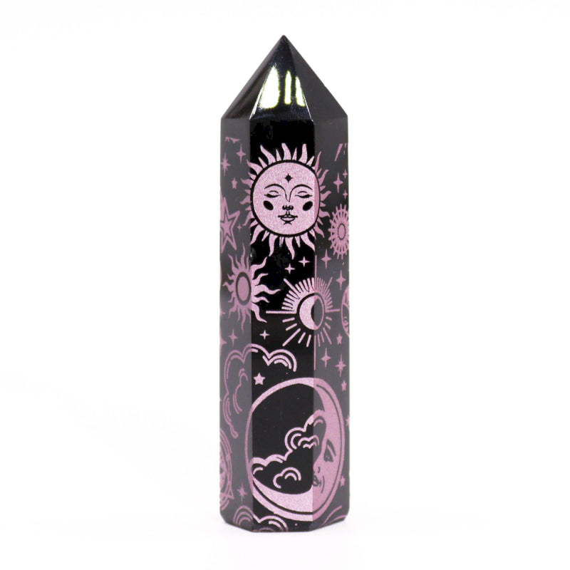 Tour d'obsidienne noire (60-70gr 9cm)