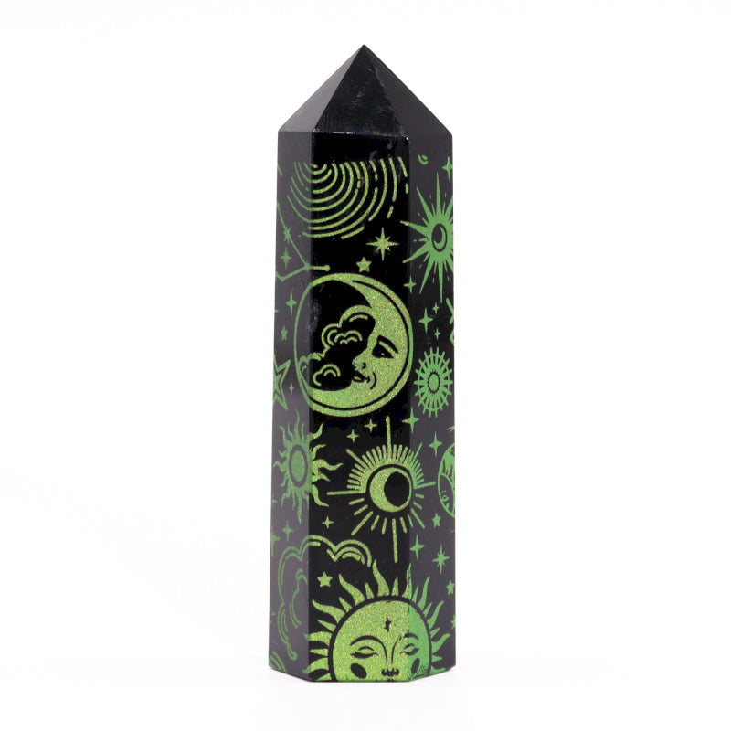 Tour d'obsidienne noire (60-70gr 9cm)