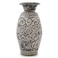 🌀 Vase en Forme de Tourbillons – Crème (32 × 15 cm)